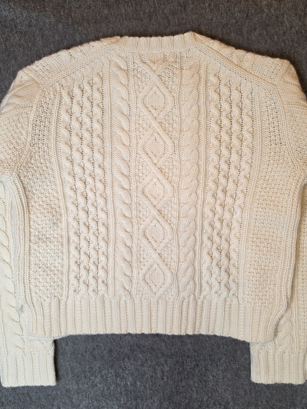 Polo by Ralph Lauren Womans Aran-Knit Wool-Blend Crewneck Sweater Small Cream - Picture 8 of 13